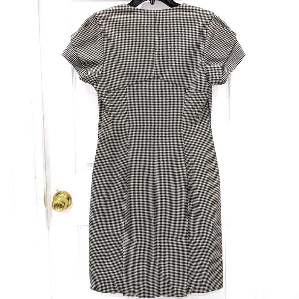 Diane Von Furstenberg Wool Houndstooth Dress sz 12 - Picture 2 of 8